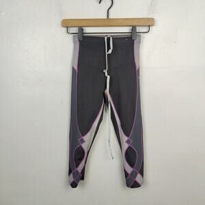 CW-X Stabilyx Joint Support 3/4 Compression Tight Womens XS Black Purple Gym‎